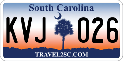 SC license plate KVJ026