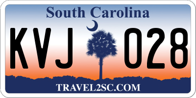 SC license plate KVJ028