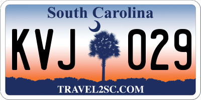 SC license plate KVJ029