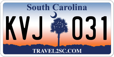 SC license plate KVJ031