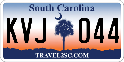 SC license plate KVJ044