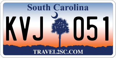 SC license plate KVJ051