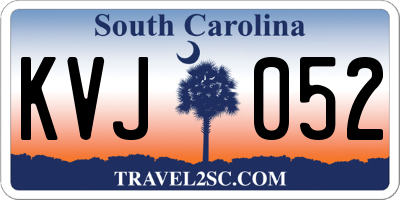 SC license plate KVJ052