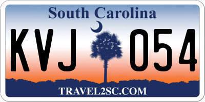 SC license plate KVJ054
