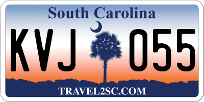 SC license plate KVJ055
