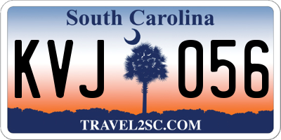 SC license plate KVJ056