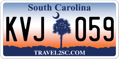 SC license plate KVJ059