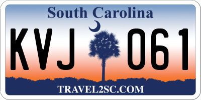 SC license plate KVJ061