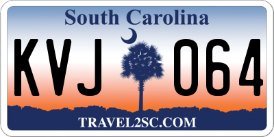 SC license plate KVJ064