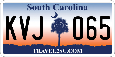 SC license plate KVJ065