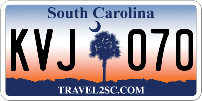 SC license plate KVJ070
