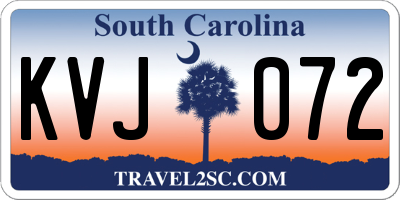 SC license plate KVJ072