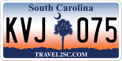 SC license plate KVJ075