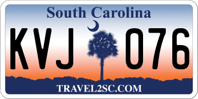 SC license plate KVJ076