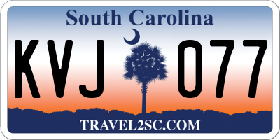 SC license plate KVJ077