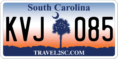 SC license plate KVJ085