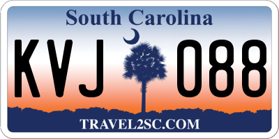 SC license plate KVJ088