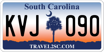 SC license plate KVJ090