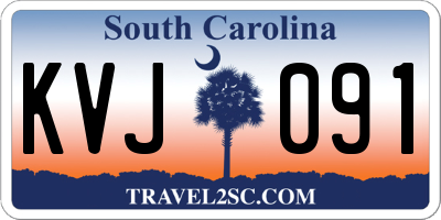 SC license plate KVJ091
