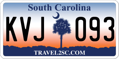 SC license plate KVJ093