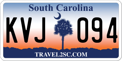 SC license plate KVJ094