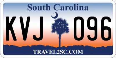 SC license plate KVJ096