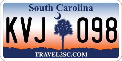 SC license plate KVJ098