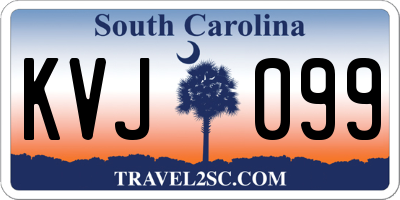SC license plate KVJ099