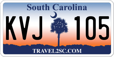 SC license plate KVJ105