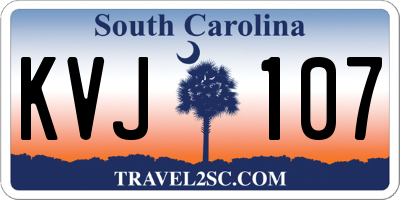 SC license plate KVJ107