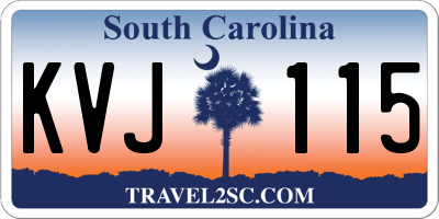 SC license plate KVJ115