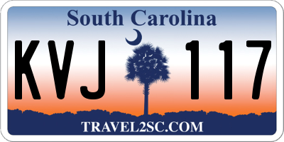 SC license plate KVJ117