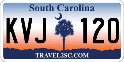 SC license plate KVJ120