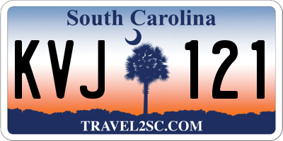 SC license plate KVJ121