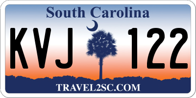 SC license plate KVJ122