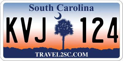 SC license plate KVJ124