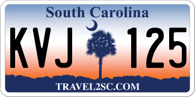 SC license plate KVJ125