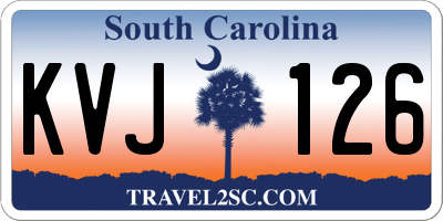 SC license plate KVJ126