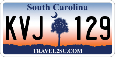 SC license plate KVJ129