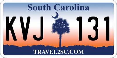 SC license plate KVJ131