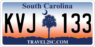 SC license plate KVJ133