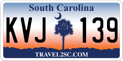 SC license plate KVJ139