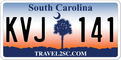 SC license plate KVJ141