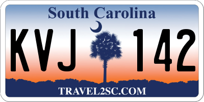 SC license plate KVJ142