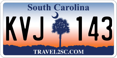 SC license plate KVJ143