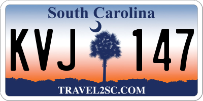 SC license plate KVJ147
