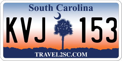 SC license plate KVJ153