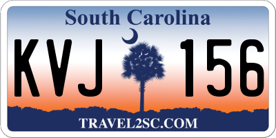 SC license plate KVJ156