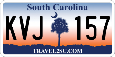SC license plate KVJ157