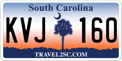 SC license plate KVJ160